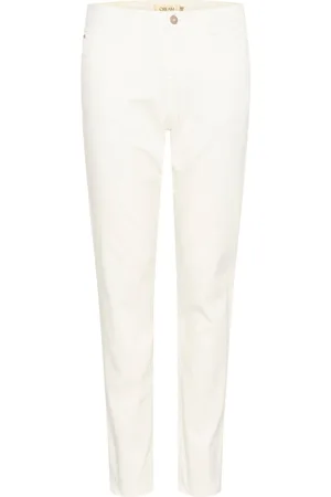 Cream Bukser, Dame, Hvid, W28 L30, Uld, Hvide Twill Bukser Straight Leg