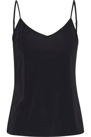 Cream Top, Dame, Sort, M, Uld, Sort Slip Top Bluse