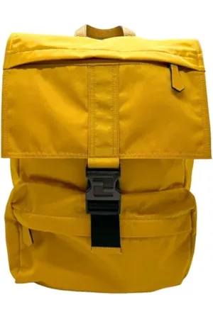 Fendi Pre-owned, Herre, Gul, ONE SIZE, Tyl, Pre-owned Stof rygsaekke
