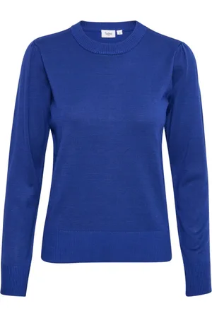 Saint Tropez Strik, Dame, Blå, M, Blå Surf Pullover Sweater