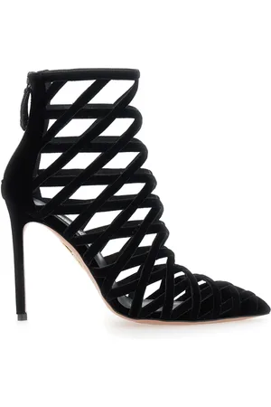 Aquazzura Sko, Dame, Sort, 38 EU, Sort Romance Bootie Hæl