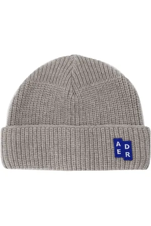 Ader Error Tilbehør, unisex, Grå, ONE SIZE, Uld, Beanies