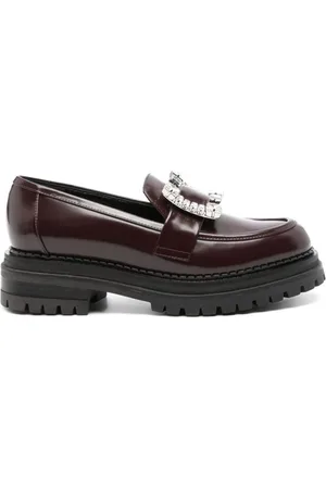 Sergio Rossi Sko, Dame, Rød, 35 EU, Læder, Burgundy Kalveskind Bånd Sandaler