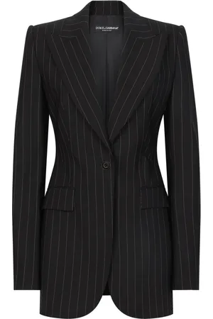 Dolce & Gabbana Jakke, Dame, Sort, M, Stribet Jakke
