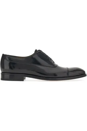 Salvatore Ferragamo Sko, Herre, Sort, 40 1/2 EU, Læder, Sort Læder Ptera Sandaler