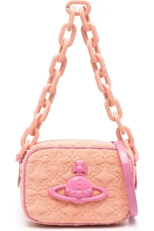 Vivienne Westwood Taske, Dame, , ONE SIZE, Uld, Broderet Fersken /Rosa Taske