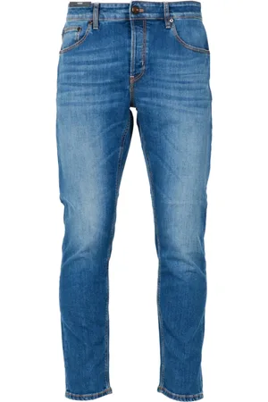 PT Torino Jeans, Herre, Blå, W34, Denim, Stræk Denim Jeans Tapered Fit