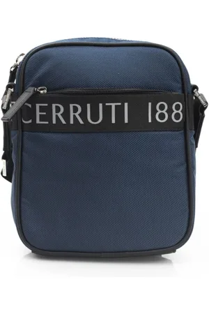 Cerruti 1881 Taske, Herre, Blå, ONE SIZE, Uld, Crossbody Taske med Lynlås og Logo