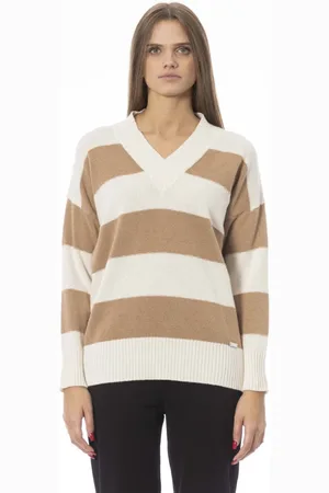 BALDININI Strik, Dame, , M, Trendy Langærmet V-hals Sweater