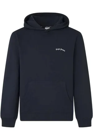 Pepe Jeans Sweathshirts & Hoodies, Herre, Blå, M, Bomuld, Klassisk Hoodie Somerton