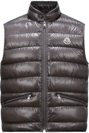 Moncler Jakke, Herre, Grå, 2XL, Gui Vest i Skinnende Grå