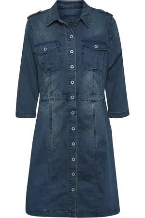 Cream Kjole, Dame, Blå, S, Denim, Denim Uniform Kjole Royal Navy