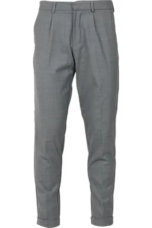 CRUNA Bukser, Herre, Grå, XS, Uld, Uldbukser Tapered Fit Regular Talje