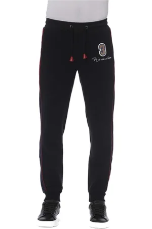 Trussardi Bukser, Herre, Sort, M, Sporty Bukser med Frontprint