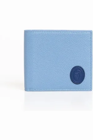 Trussardi Tilbehør, Herre, Blå, ONE SIZE, Læder, Læderpung med Frontlogo