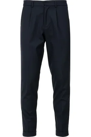 CRUNA Bukser, Herre, Blå, M, Uld, Blå Uldbukser Tapered Fit