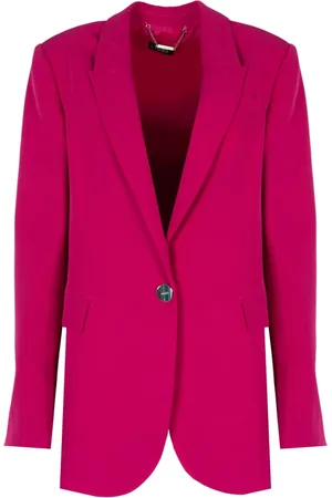 Liu Jo Jakke, Dame, Lyserød, XL, Elegant blazer med knaplukning