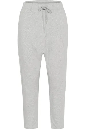 Cream Bukser, Dame, Grå, S/M, Bomuld, Afslappet Sweatpants Lysegrå Melange