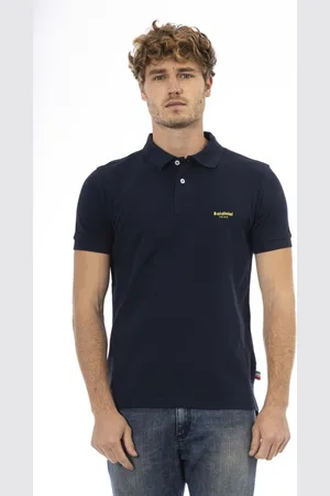 BALDININI Top, Herre, Blå, L, Moderne Polo Skjorte med Front Broderi