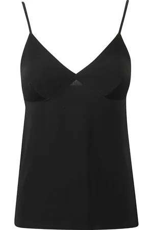 Norma Kamali Top, Dame, Sort, S, Satin, Satin Slip Top