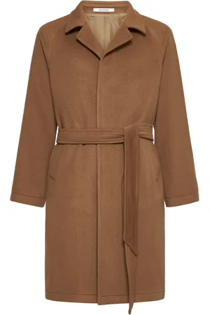 TAGLIATORE Frakke, Herre, Brun, XL, Cashmere, Kamel Cashmere Frakke med Bælte