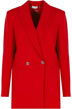 Liu Jo Jakke, Dame, Rød, M, Elegant Blazer med Klassisk Design