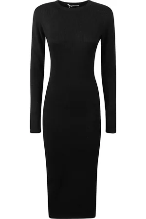 hinnominate Kjole, Dame, Sort, S, Polyester, Elegant Round Neck Dress