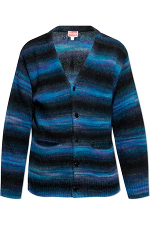 Kenzo Strik, Herre, Flerfarvet, L, Uld, Uld Cardigan