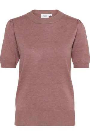 Saint Tropez Strik, Dame, Lyserød, XL, Uld, MilaSZ Pullover Strik Antler Melange
