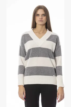 BALDININI Strik, Dame, Grå, M, Trendy Strik Top Volterra Stil