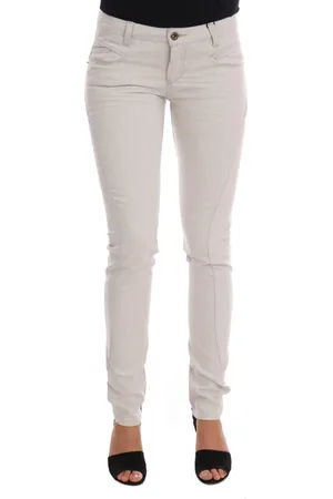 Costume National Jeans, Dame, Hvid, W26, Bomuld, Hvid Slim-Fit Stræk Jeans