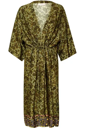 Cream Bluser & Skjorter, Dame, Grøn, ONE SIZE, Paisley Flower Mix Kimono Tilbehør