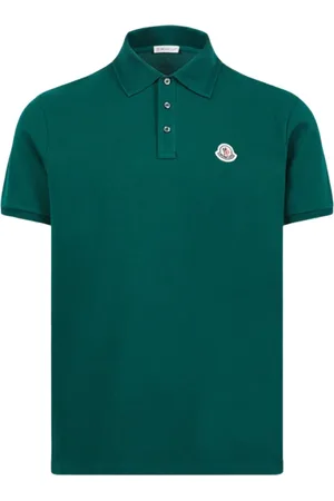 Moncler Top, Herre, Grøn, 3XL, Bomuld, Logo Patch Polo Klassisk Grøn