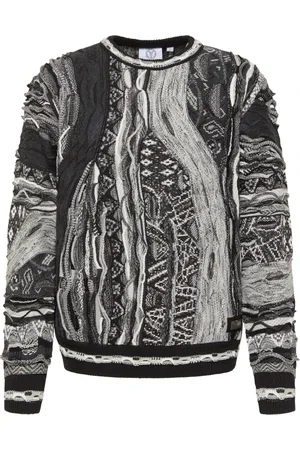 Carlo Colucci Strik, Herre, Sort, 2XL, Uld, Striktrøje DelFarbro