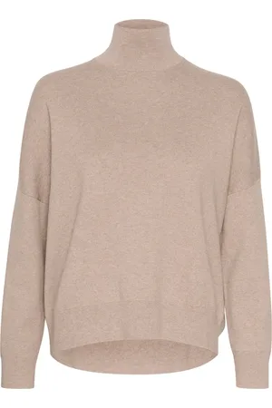INWEAR Strik, Dame, , 2XL, Bomuld, Stribet Turtleneck Pullover Sweater