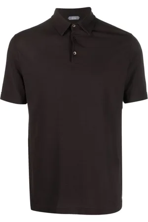 ZANONE Top, Herre, Brun, L, Klassisk Polo Skjorte