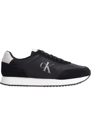 Calvin Klein Sko, Herre, Sort, 41 EU, Sorte Afslappede Syntetiske Sneakers
