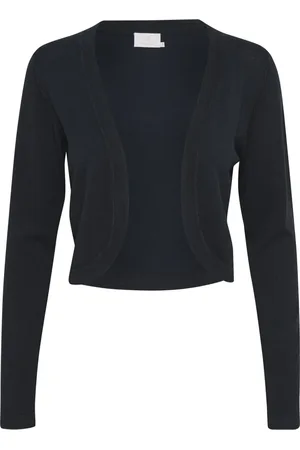 Kaffe Strik, Dame, Blå, XL, Nylon, Midnight Marine Bolero Sweater