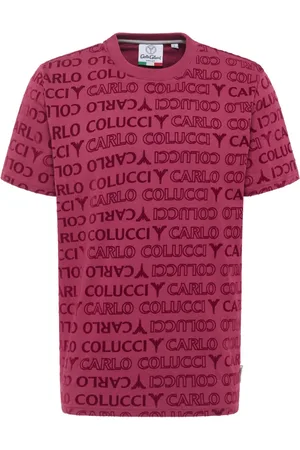 Carlo Colucci Top, Herre, Rød, XL, Moderne T-shirt til mænd og kvinder
