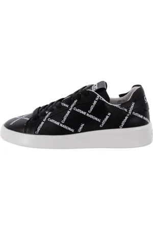 Costume National Sko, Herre, Sort, 45 EU, Læder, Herre Logo All Over Sneakers