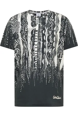 Carlo Colucci Top, Herre, Sort, XL, Pixel Knit T-Shirt