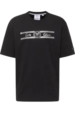 Carlo Colucci Top, Herre, Sort, 2XL, Oversize Tee Shirt