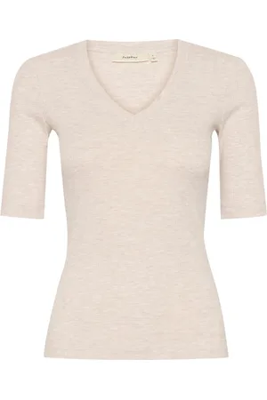 INWEAR Top, Dame, , L, Bomuld, Melange V T-Shirt Top