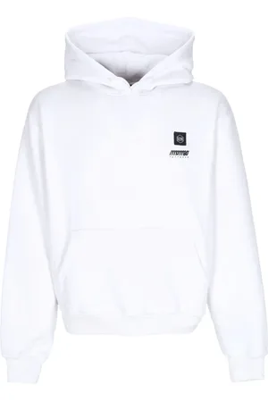 DOLLY NOIRE Sweathshirts & Hoodies, Herre, Hvid, L, Bomuld, Hvid Mix Hoodie med Justerbar Hætte