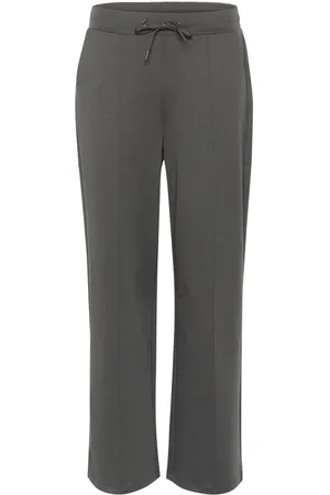 Kaffe Bukser, Dame, Grå, XS, Uld, Straight Pants Sort Østers