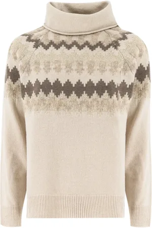 PANICALE Strik, Dame, , M, Uld, Geometrisk Mønster Turtleneck Jumper