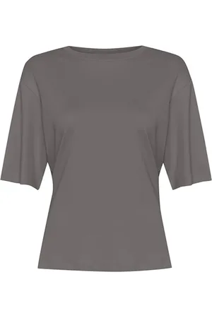 Karen by Simonsen Top, Dame, Grå, XL, Bomuld, Feminin Thunderstorm Tee Top