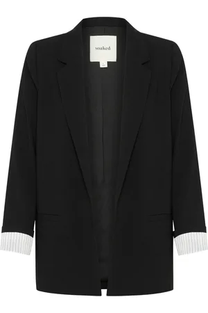 Soaked in Luxury Jakke, Dame, Sort, L, Fold-Up Blazer Sort