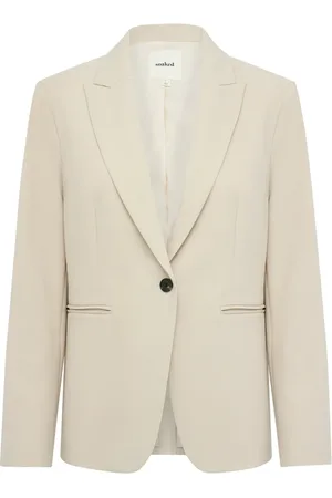 Soaked in Luxury Jakke, Dame, , 2XL, Polyester, Kort Blazer Jakke Havregryn