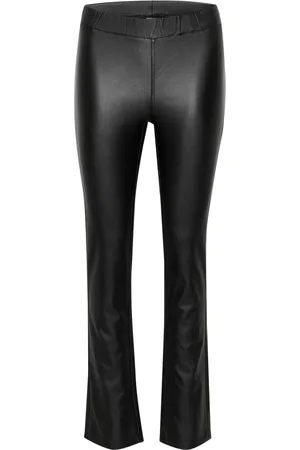 Kaffe Bukser, Dame, Sort, 2XS, Uld, Flared Pants Sort Dyb Slim-Fit
